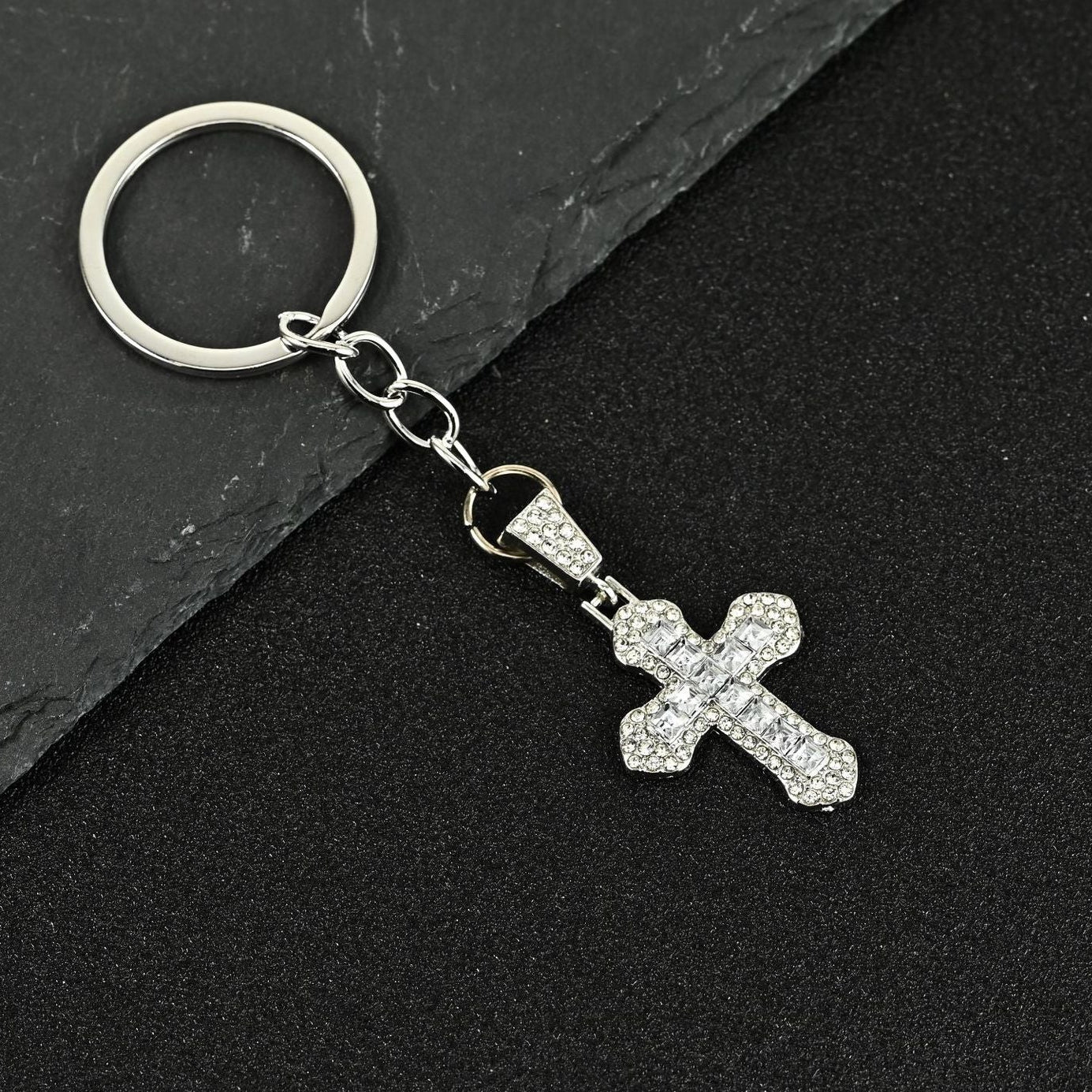 Iced Cross Charm